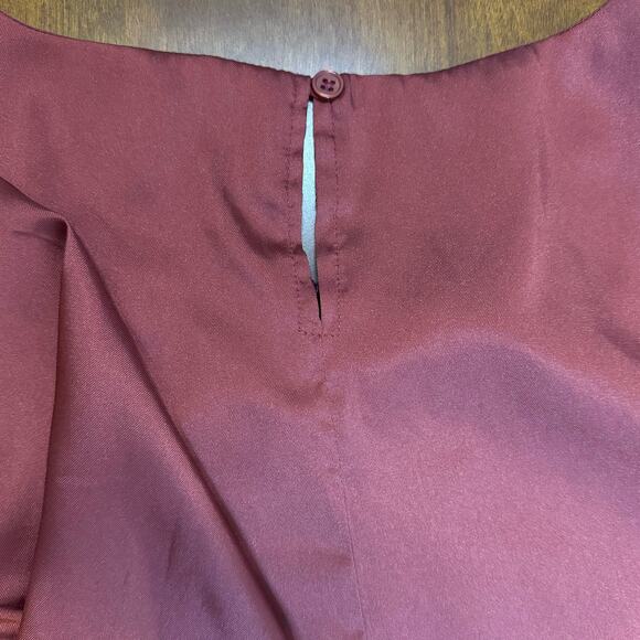 Lane Bryant Wine Colored Scoop Neck Long Sleeve Blouse Size 14 NWT - Picture 3 of 13